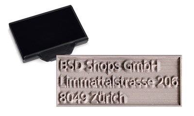 Ersatzplatte inkl. Stempelkissen Schwarz für trodat professional 5204